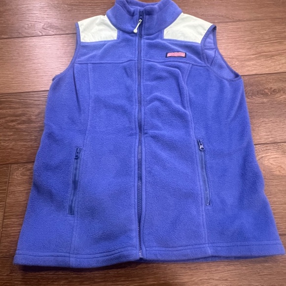 Vineyard Vines Jackets & Blazers - Vineyard Vines Women's Shep Fleece Vest, Blue/Mint Green, Size Small